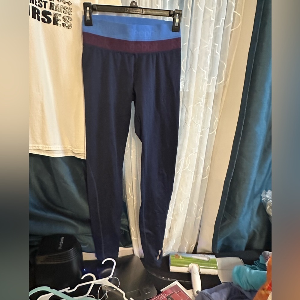 Reebok Gray and Red Leggings